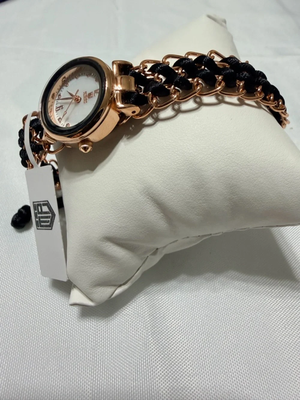 Women's Montres Prestige by Invicta Rose Gold and Black Chain Link Watch - Picture 4 of 7